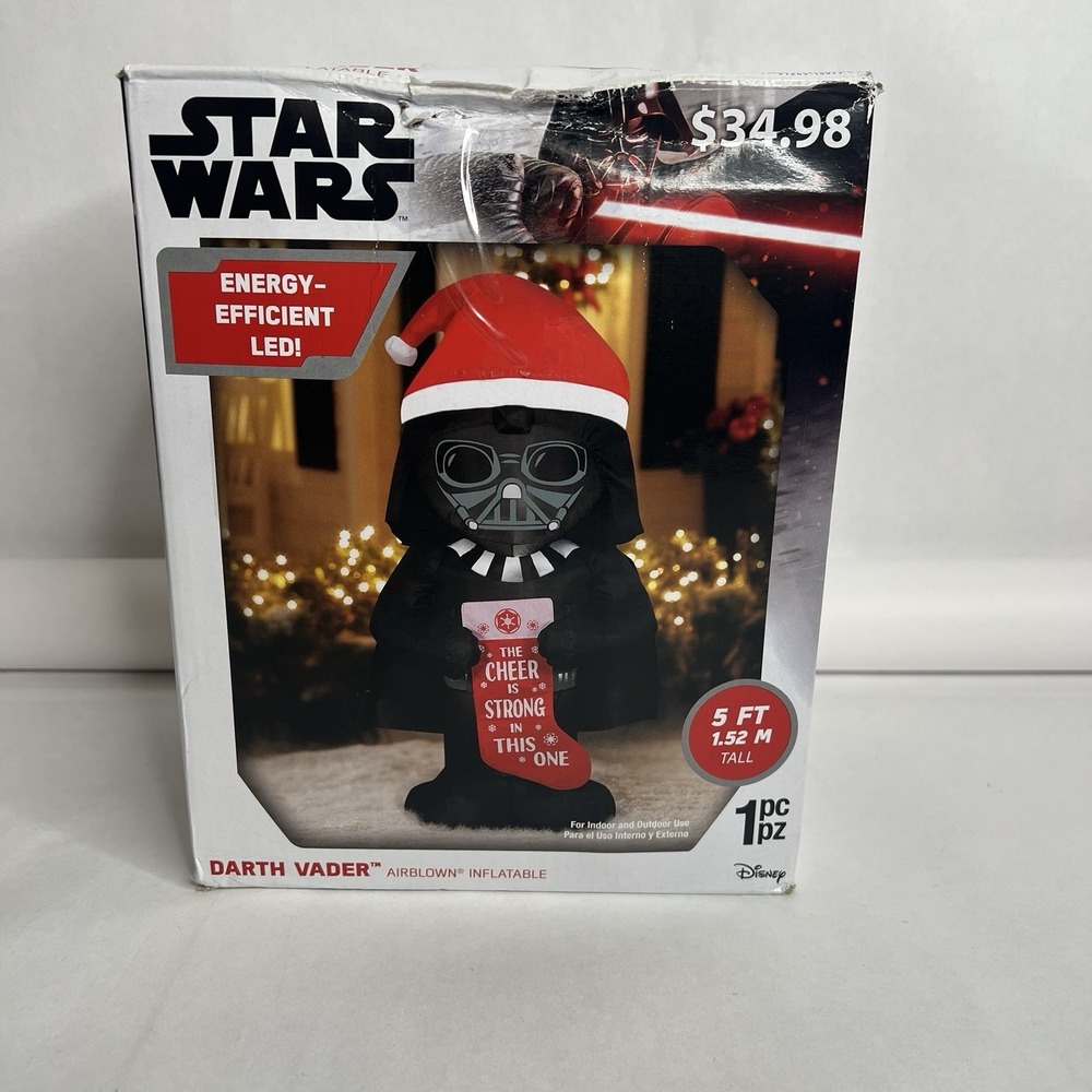 Darth Vader Star Wars Airblown Inflatable Disney Light 5ft Decor Christmas Gemmy